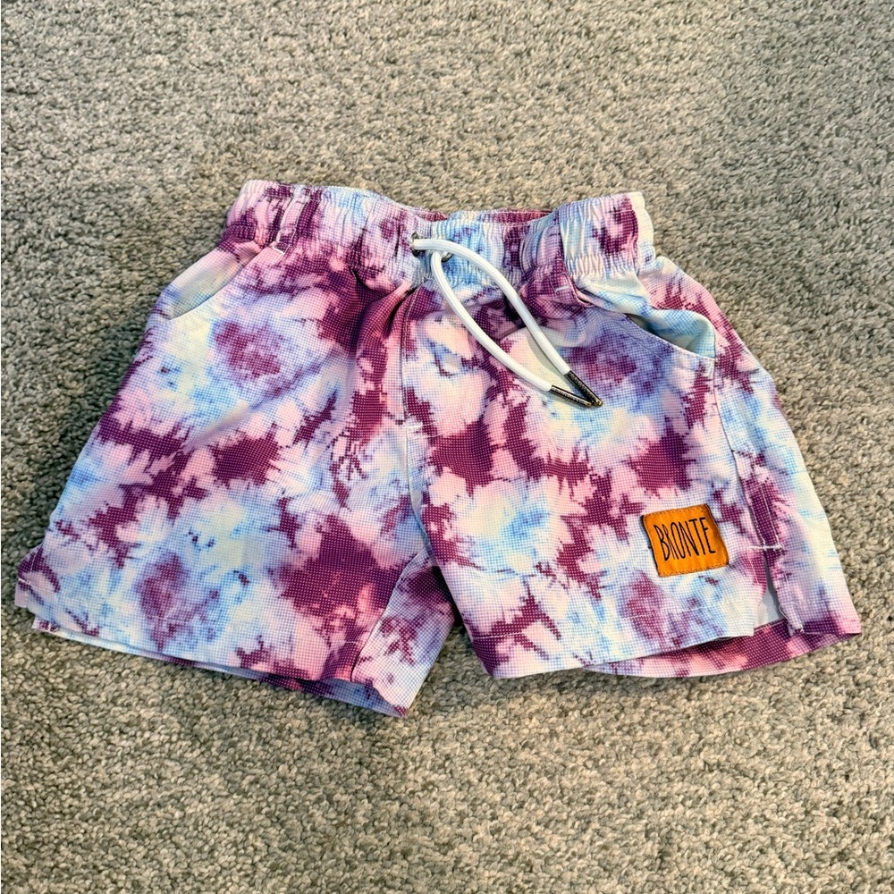 Kids Tie-Dye Shorts - Pink and Blue